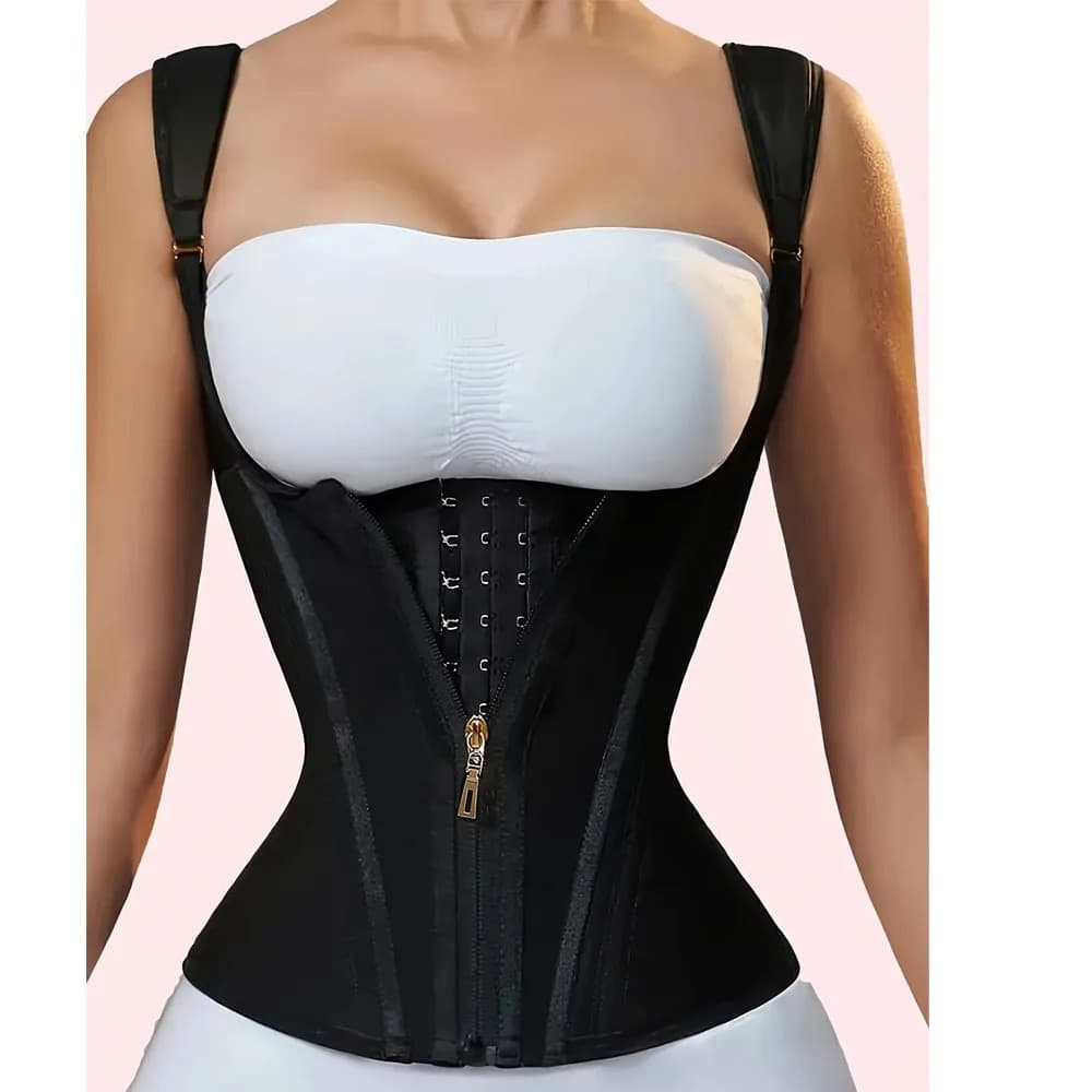 Velastra Zip-Front Sculpt Vest, view 03, detail